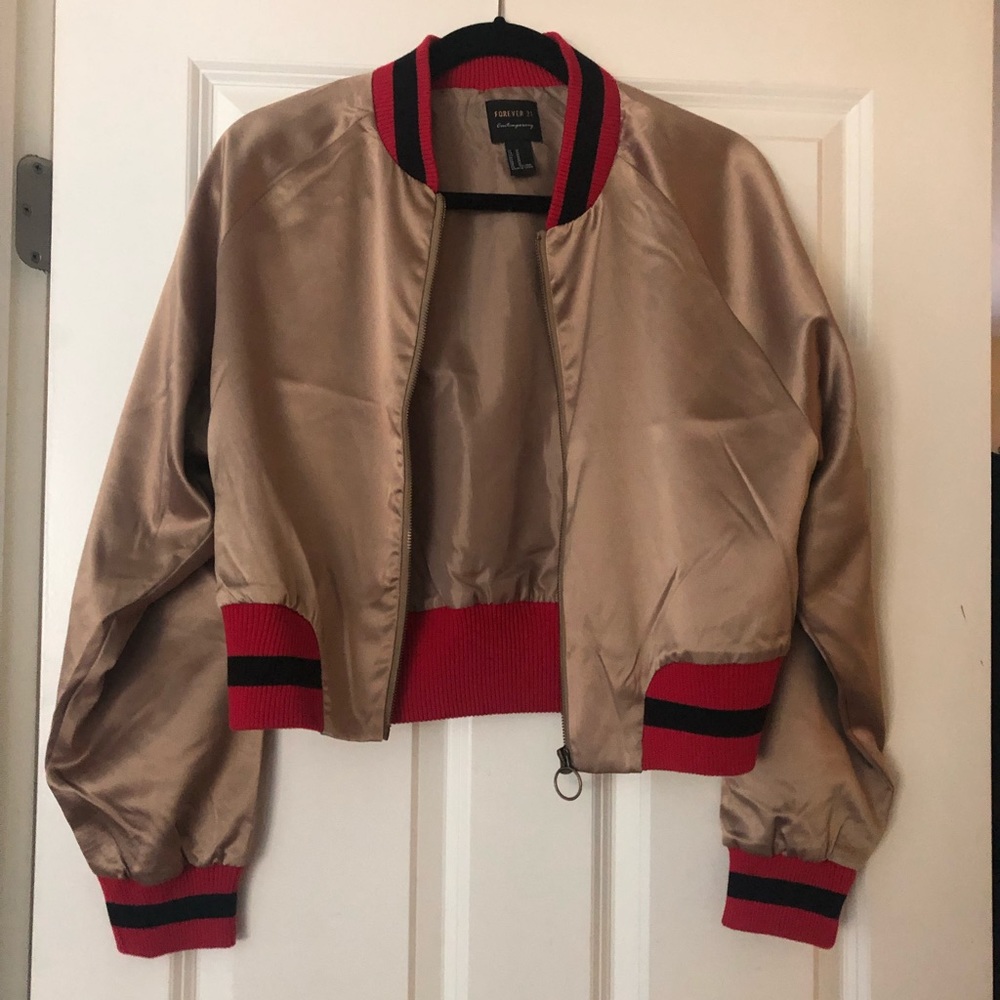 Cropped Satin Jacket
